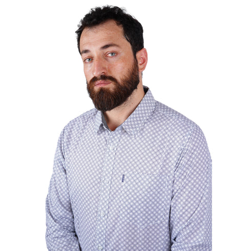 DIVERSE-MENS-OXFORD COLLECTION-CASUAL SLIM FIT-SHIRT | WHITE