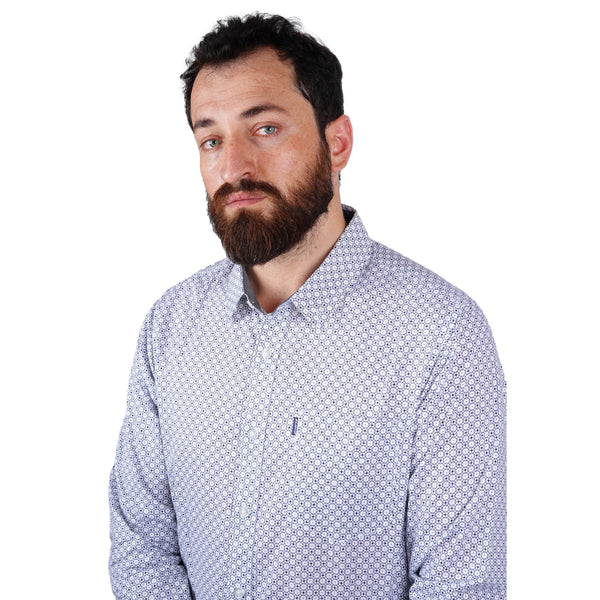 DIVERSE-MENS-OXFORD COLLECTION-CASUAL SLIM FIT-SHIRT | WHITE