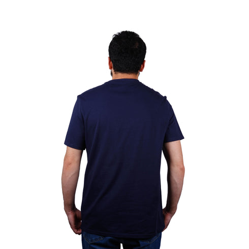GUESS FRONT LOGO REGULAR FIT T-SHIRT | D.BLUE