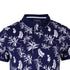 JULES WHITE FLORAL SHORT SLEEVE POLO SHIRT | DARK NAVY
