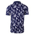 JULES WHITE FLORAL SHORT SLEEVE POLO SHIRT | DARK NAVY