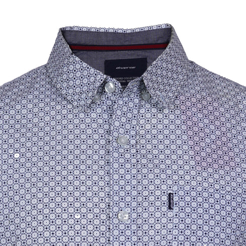 DIVERSE-MENS-OXFORD COLLECTION-CASUAL SLIM FIT-SHIRT | WHITE