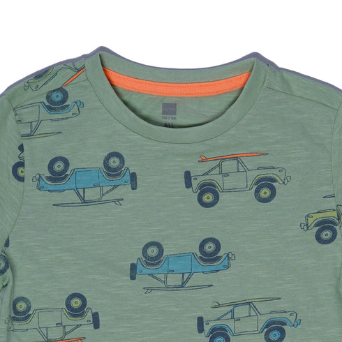 HEMA KIDS T SHIRTS CARS | LIGHT GREEN