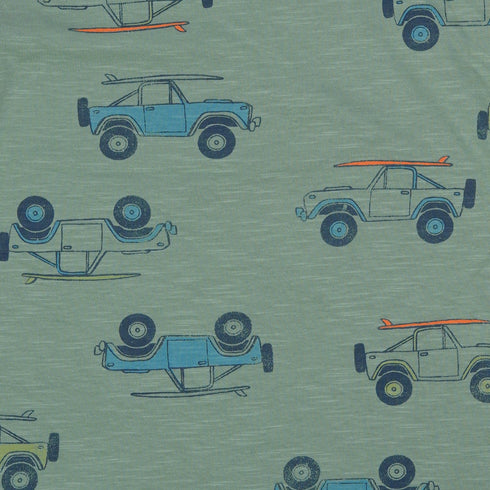 HEMA KIDS T SHIRTS CARS | LIGHT GREEN