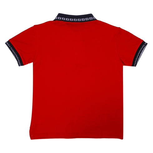 FENDI KIDS-POLO SHIRTS-BOYS | ORANGE | RED