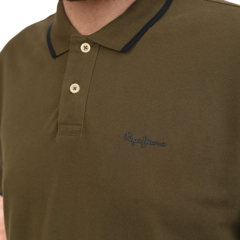 PEPE JEANS LONDON JET COTTON POLO SLIM FIT | DARK GREEN – MEN'S PREMIUM POLO SHIRT
