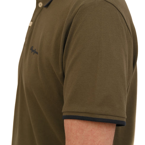 PEPE JEANS LONDON JET COTTON POLO SLIM FIT | DARK GREEN – MEN'S PREMIUM POLO SHIRT