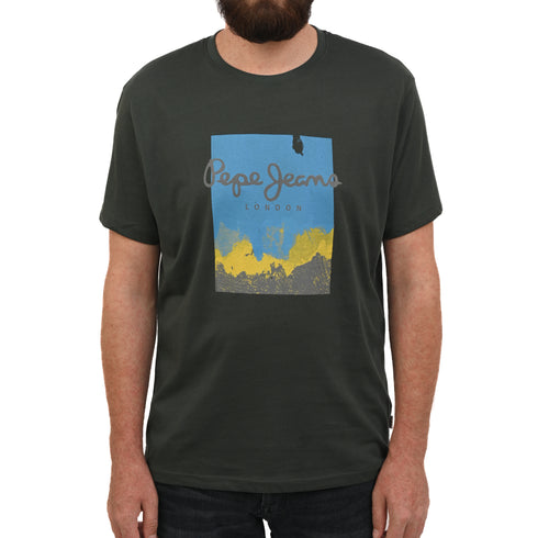 PEPE JEANS LONDON-OLDWIVE REGULAR FIT-T-SHIRT | GREEN