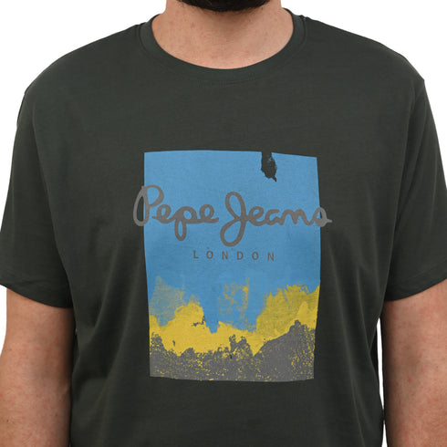 PEPE JEANS LONDON-OLDWIVE REGULAR FIT-T-SHIRT | GREEN
