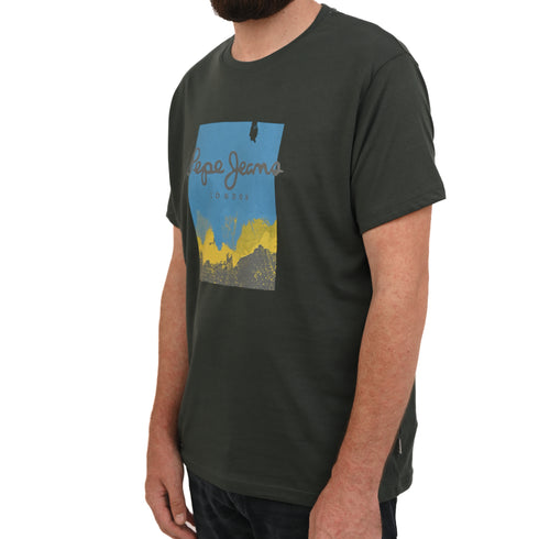 PEPE JEANS LONDON-OLDWIVE REGULAR FIT-T-SHIRT | GREEN