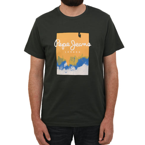 PEPE JEANS LONDON-OLDWIVE REFULAR FIT-T-SHIRT | GREEN