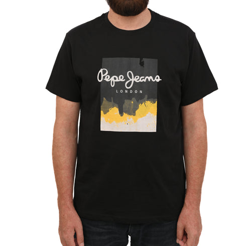 PEPE JEANS LONDON-OLDWIVE REGUALR FIT T-SHIRT | BLACK