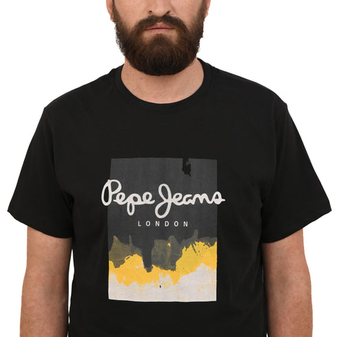 PEPE JEANS LONDON-OLDWIVE REGUALR FIT T-SHIRT | BLACK
