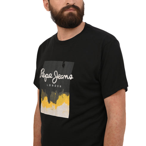 PEPE JEANS LONDON-OLDWIVE REGUALR FIT T-SHIRT | BLACK