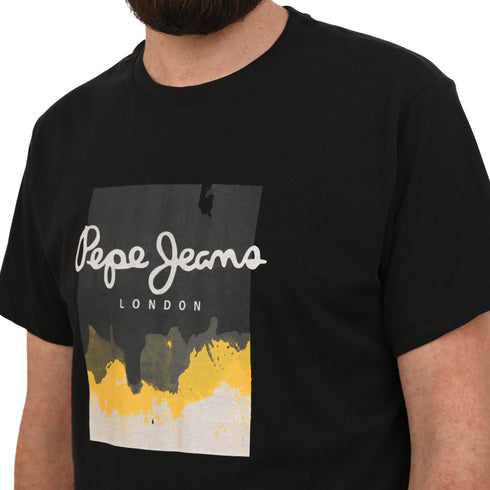 PEPE JEANS LONDON-OLDWIVE REGUALR FIT T-SHIRT | BLACK