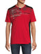PROJEK RAW FAUX HENLEY GRAPHICE T-SHIRT | RED