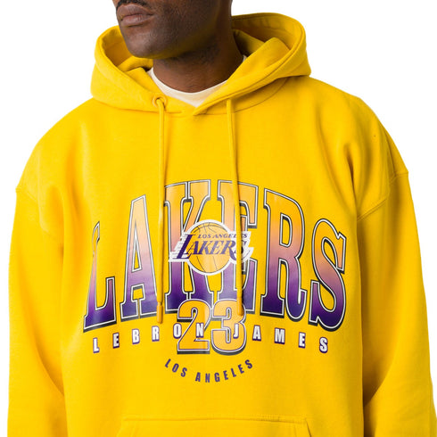 LOS ANGELES LAKERS HOODIE – OVERSIZED NBA LOGO SWEATSHIRT FOR MEN | YELLOW