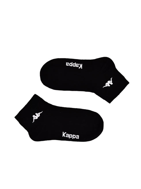 KAPPA- 3 PAIRS OF HALF SOCKS MAN-WOMAN-UNISEX | BLACK