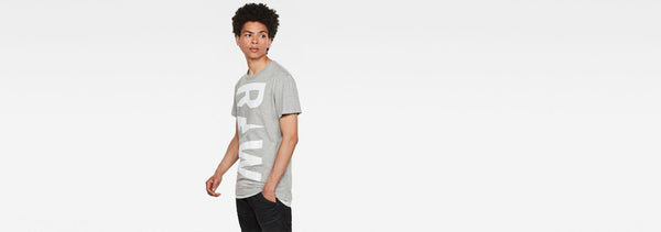 G-STAR PLACED GRAPHIC T-SHIRT | GREY