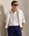 POLO RALPH LAUREN SLIM FIT LINEN SHIRT | WHITE