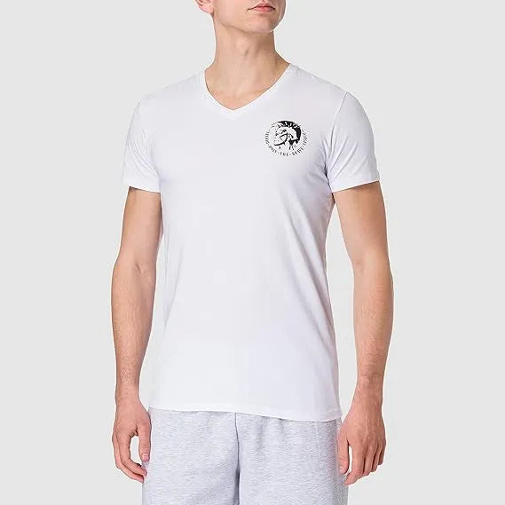 Diesel V-Neck White T-Shirt – Soft, Stretchable & Stylish