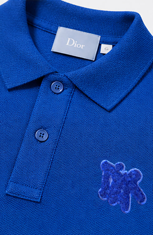 DIOR PREMIUM POLO SHIRT SLIM FIT | BLUE