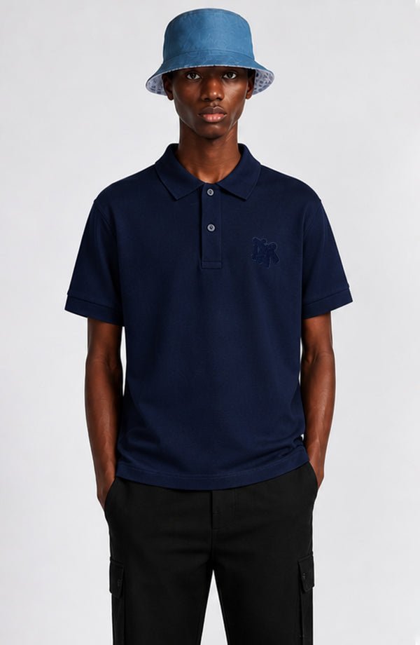 DIOR PREMIUM POLO SHIRT SLIM FIT | NAVY BLUE