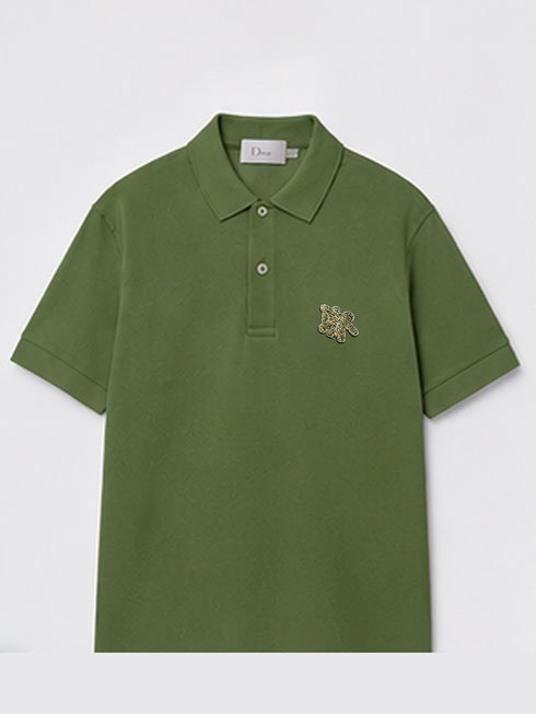 DIOR PREMIUM POLO SHIRT SLIM FIT | GREEN