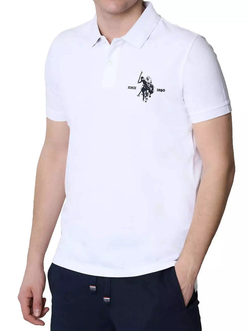 U.S POLO ASSN ANIMATED MESH CUSTOM-FIT POLO | WHITE
