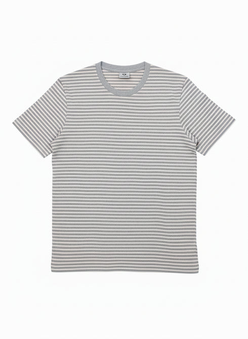 JACK & JONES MEN’S STRIPED ROUND NECK T-SHIRT | GREY