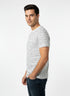 MEN’S PREMIUM STRPED COTTON T-SHIRT - JACK & JONES STYLE | WHITE & GREY