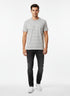JACK & JONES MEN’S STRIPED ROUND NECK T-SHIRT | GREY