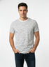 MEN’S PREMIUM STRPED COTTON T-SHIRT - JACK & JONES STYLE | WHITE & GREY