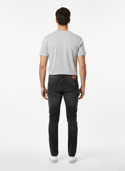 JACK & JONES MEN’S STRIPED ROUND NECK T-SHIRT | GREY