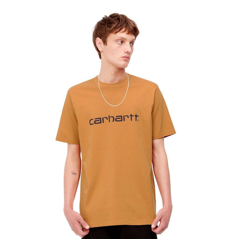 CARHARTT WIP S/S RELAXED FIT SHORT SLEEVE SCRIPT T-SHIRT | DARK GOLDENROD