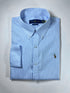 RALPH LAUREN MEN'S PREMIUM OXFORD SHIRT | WHITE & BLUE STRIPES