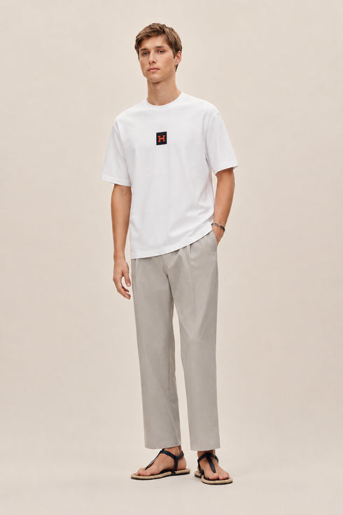 HERMES PARIS T-SHIRT LUXURY MERCERIZED COTTON | WHITE