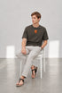 HERMES PARIS T-SHIRT LUXURY MERCERIZED COTTON | TAUPE GREY