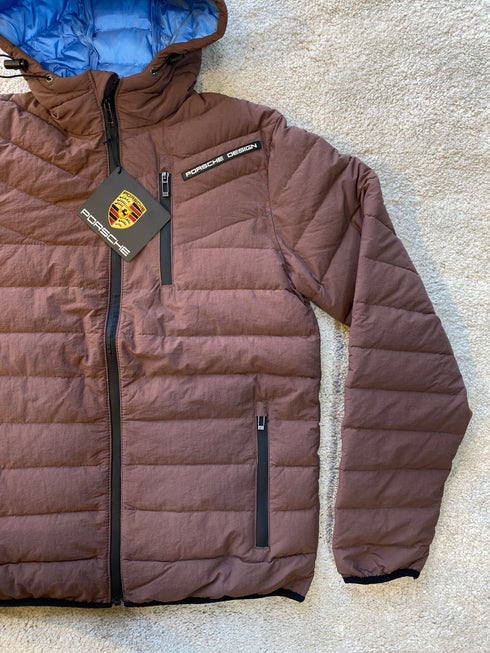 PORSCHE PREMIUM PUFFER JACKET FOR MEN | BROWN
