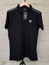 PRADA PIQUE MEN'S POLO EMBROIDERY LOGO | BLACK