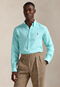 POLO RALPH LAUREN SLIM FIT LINEN SHIRT | NEW AQUA