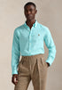 POLO RALPH LAUREN SLIM FIT LINEN SHIRT | NEW AQUA