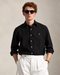 POLO RALPH LAUREN SLIM FIT LINEN SHIRT | BLACK