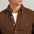 POLO RALPH LAUREN SLIM FIT LINEN SHIRT | CHOCOLATE BROWN
