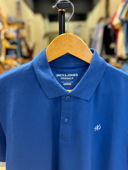 JACK & JONES PLAIN POLO | BLUE