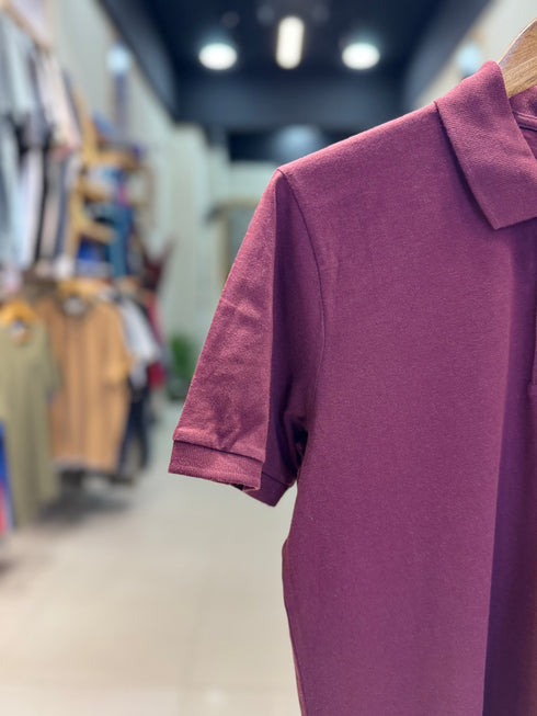 JACK & JONES PLAIN POLO | MAROON