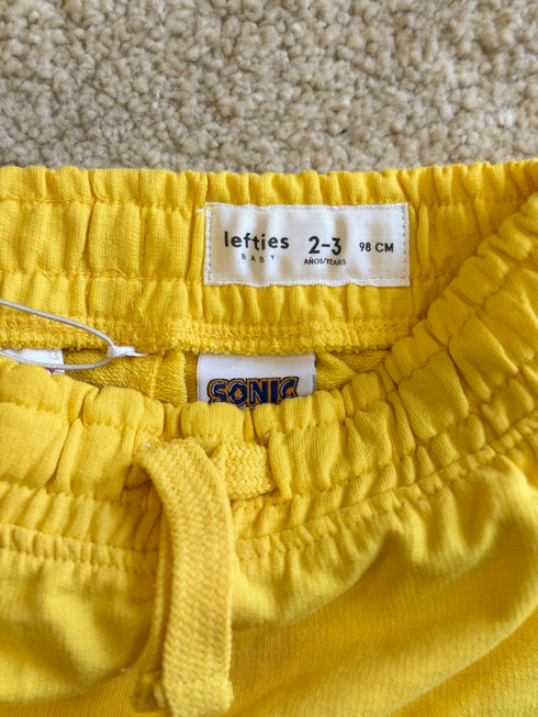 LEFTIES SONIC SPEEDSTER POLO SHIRT AND SHORT SET | WHITE / YELLOW