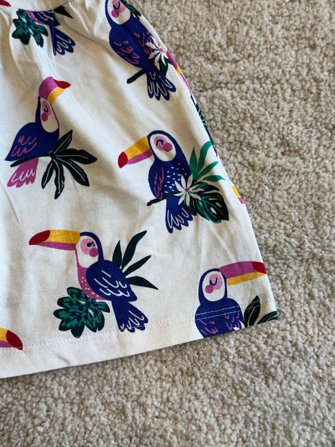 DU PAREIL AU MEME PRINTED GIRLS DRESS | WHITE