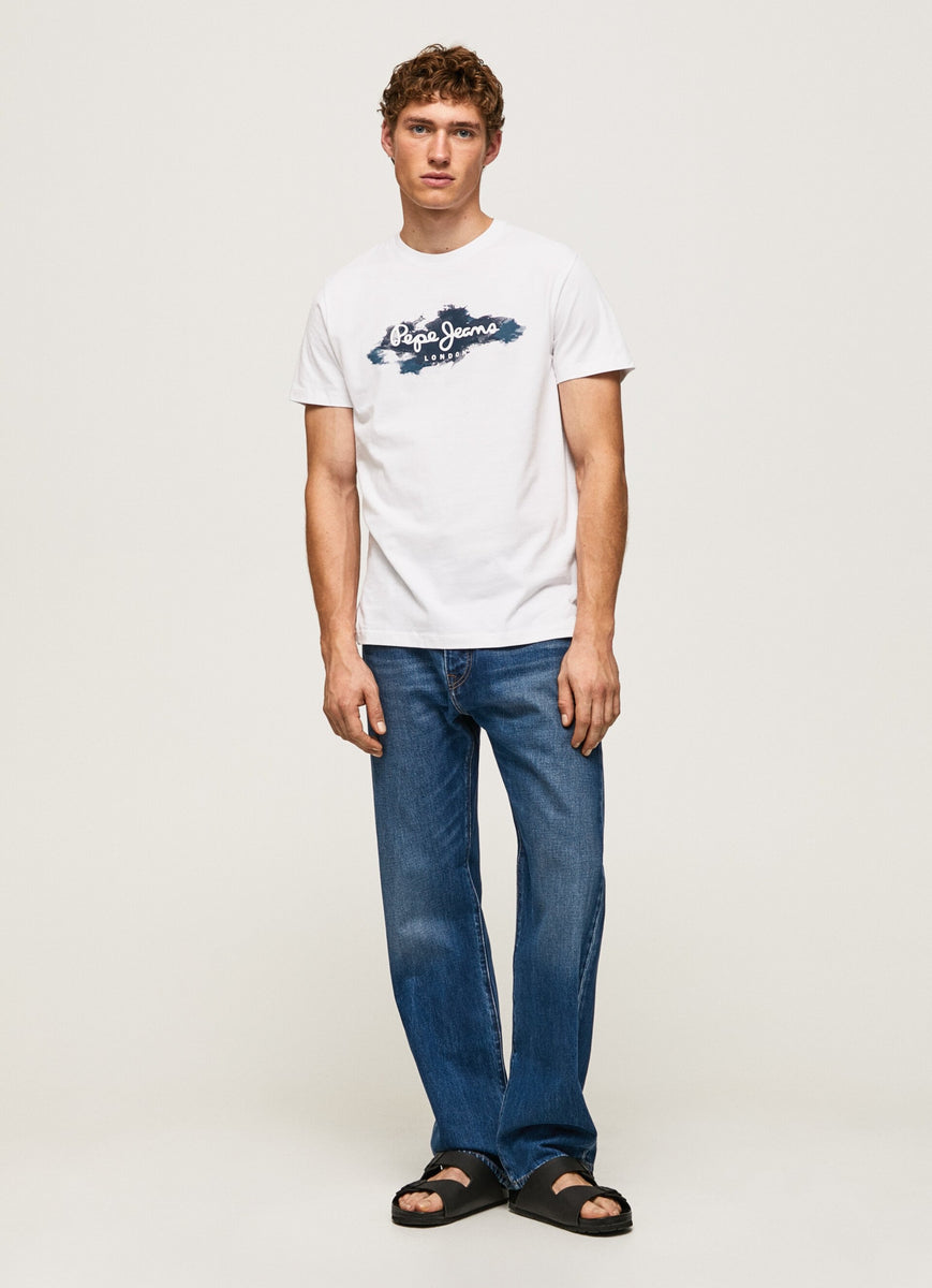 PEPE JEANS LONDON OLDWIVE REGULAR WHITE T-SHIRT FIT 