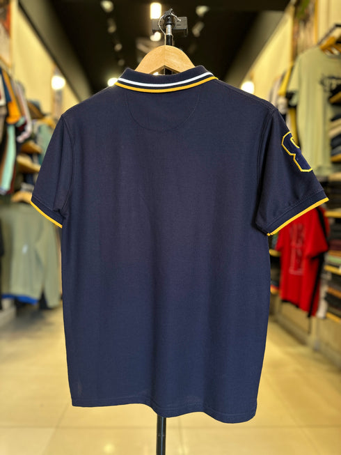 GIORDANO EMBROIDERY SHIRT 3D LION POLO MEN | NAVY